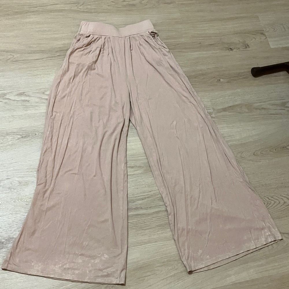 Blush Wide-Leg Pants